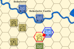 Screenshot of a game of Austerlitz in progress.