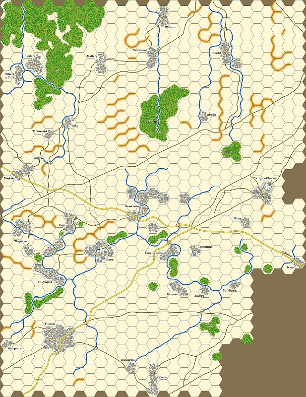 Ligny Game Map