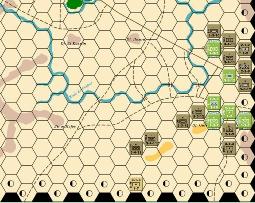 Screenshot of a game of Kasserine in progress.